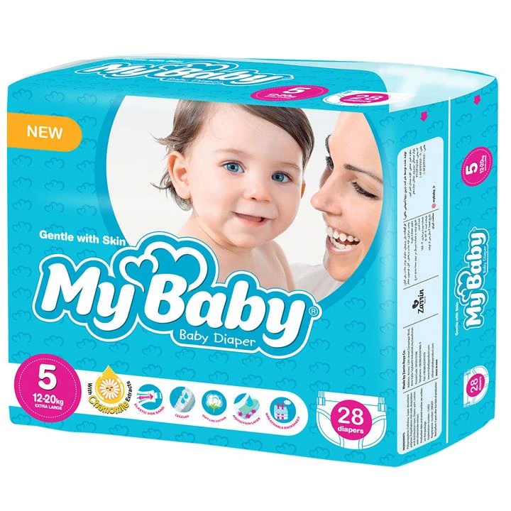 پوشک کودک مای بیبی سایز 5 بسته 28 عددی
