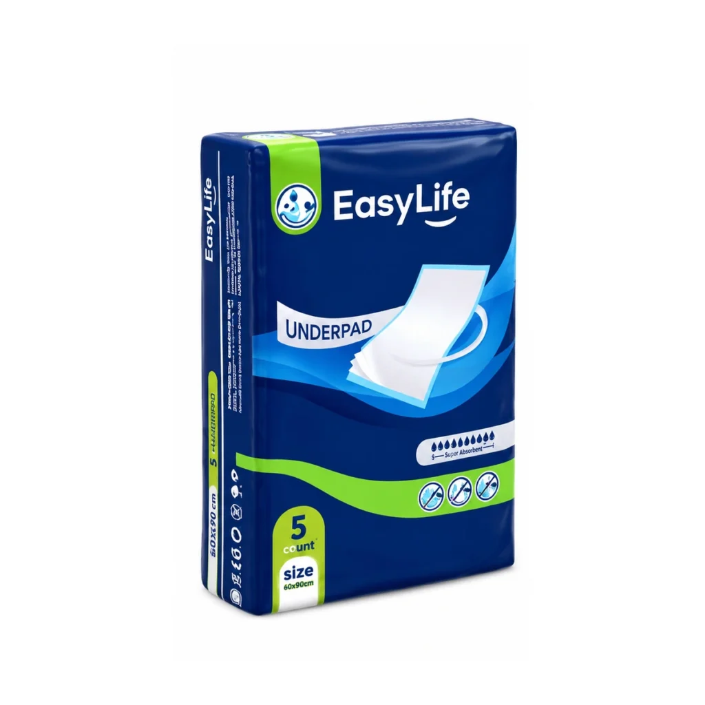زیرانداز بهداشتی ایزی لایف سایز 60×90 بسته 5 عددی