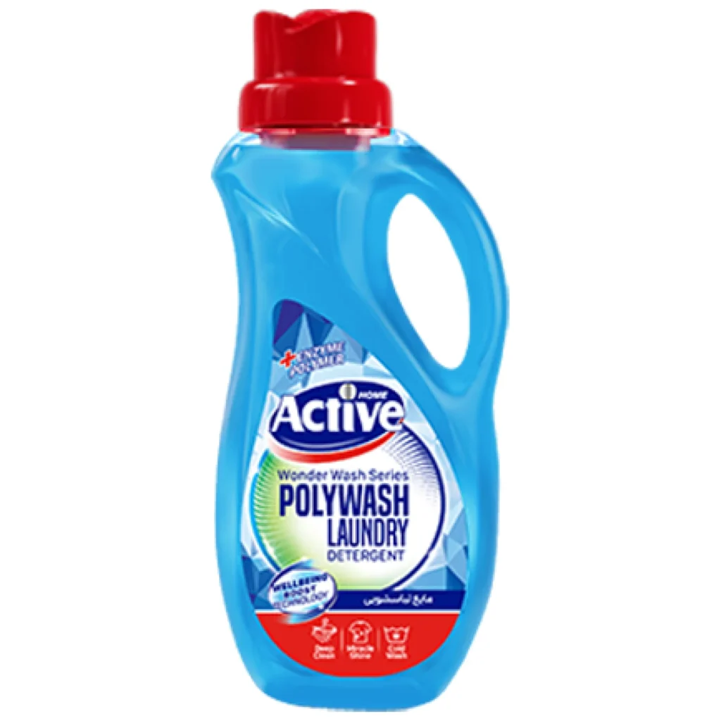 مایع لباسشویی پلی‌واش اکتیو Wonder Wash آبی وزن ۱۵۰۰ گرم