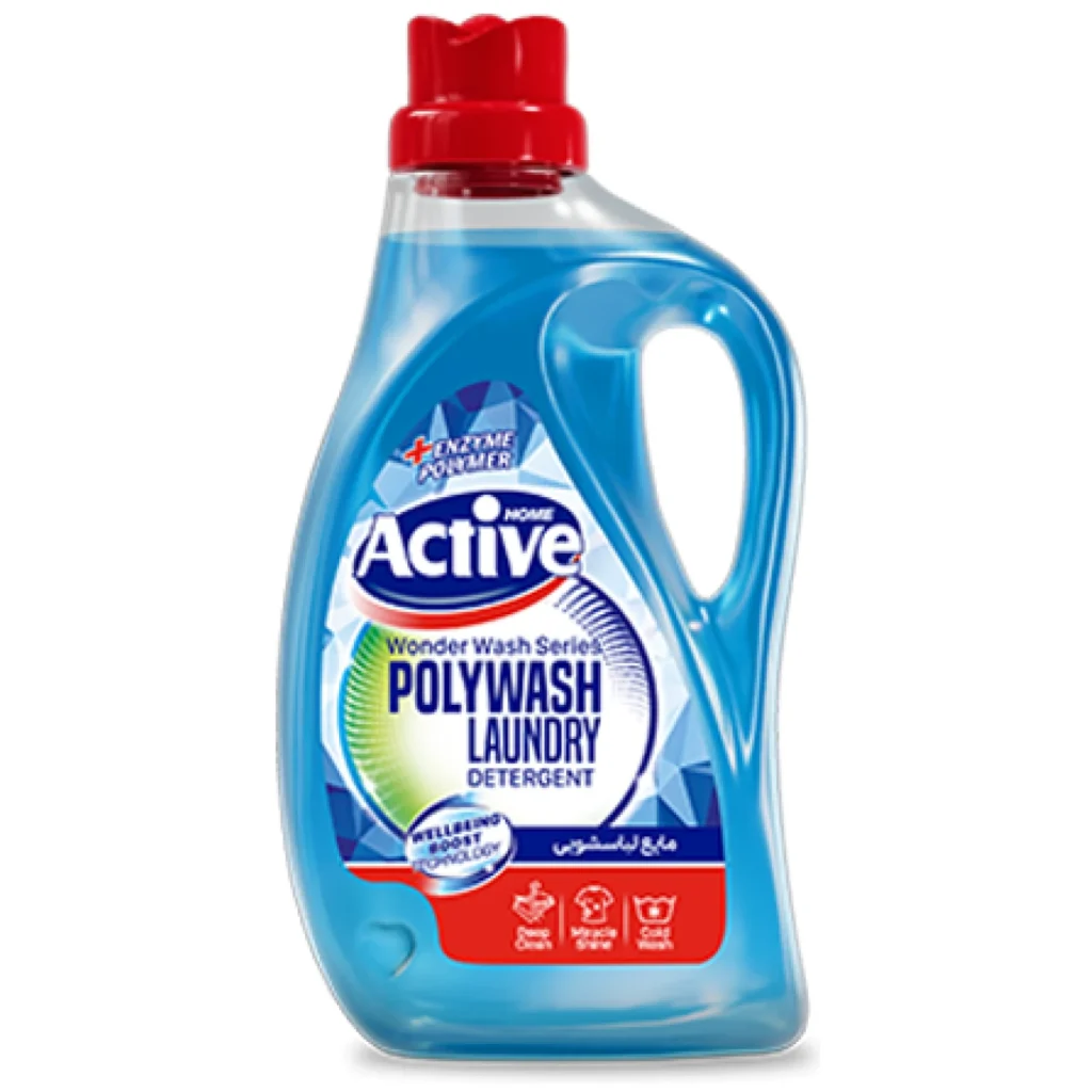 مایع لباسشویی پلی‌واش اکتیو Wonder Wash آبی وزن ۲۵۰۰ گرم