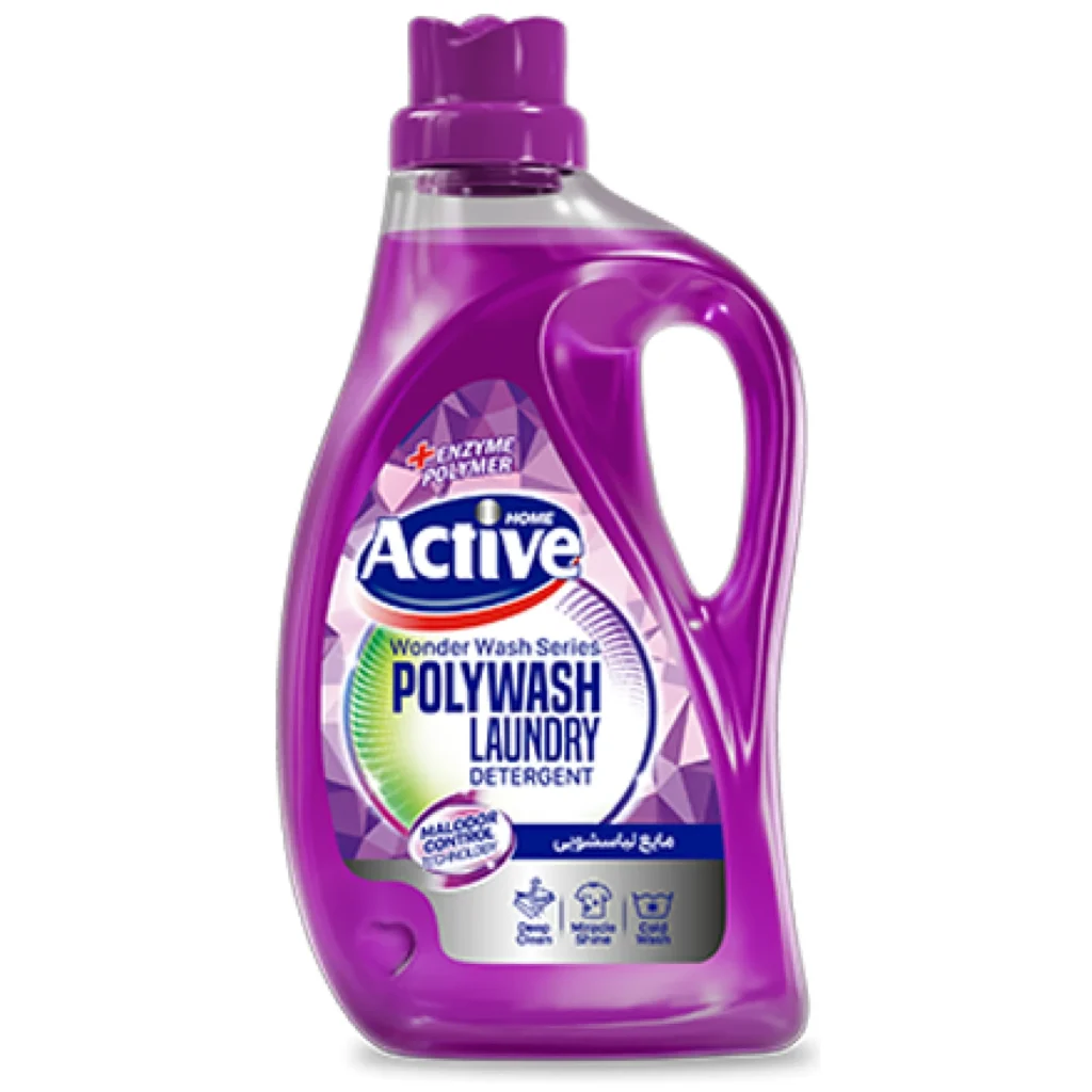 مایع لباسشویی پلی‌واش اکتیو Wonder Wash بنفش وزن ۲۵۰۰ گرم