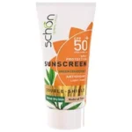 کرم ضدآفتاب شون مدل دابل شیلد چای سبز رنگ طبیعی SPF50 حجم ۵۰ میلی‌لیتر