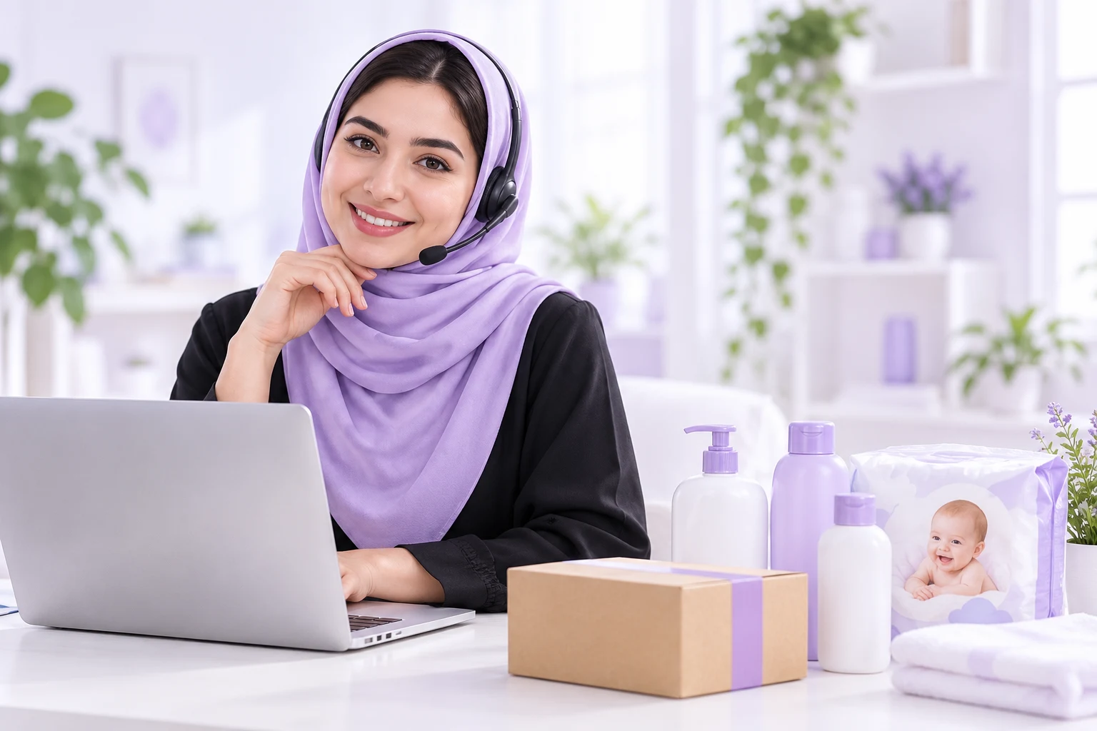 تصویرسازی پشتیبانی خرید و سفارش ورنیسا
